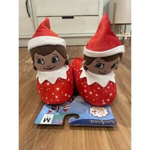 NWT Elf On The Shelf Girl Elf Slippers Size Medium 7-8 Christmas‎